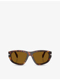 Persol PO 0050S acetate square sunglasses tortoiseshell finish, imported from the UK
