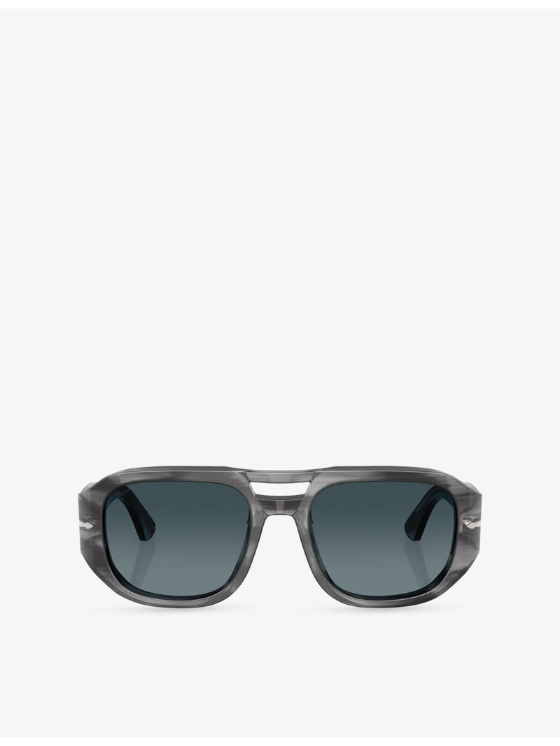 Persol PO3373S pilot-frame acetate sunglasses, imported from the UK