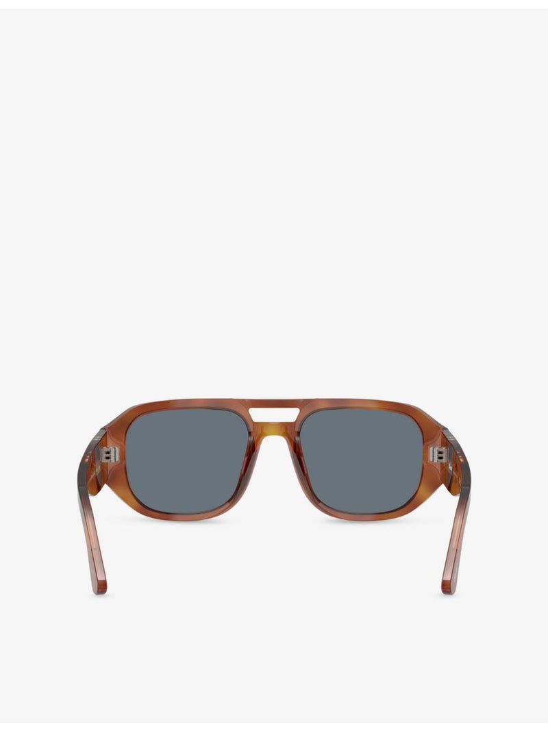 Persol Vincent pilot-frame acetate sunglasses, imported from the UK