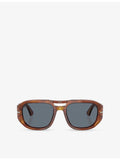 Persol Vincent pilot-frame acetate sunglasses, imported from the UK