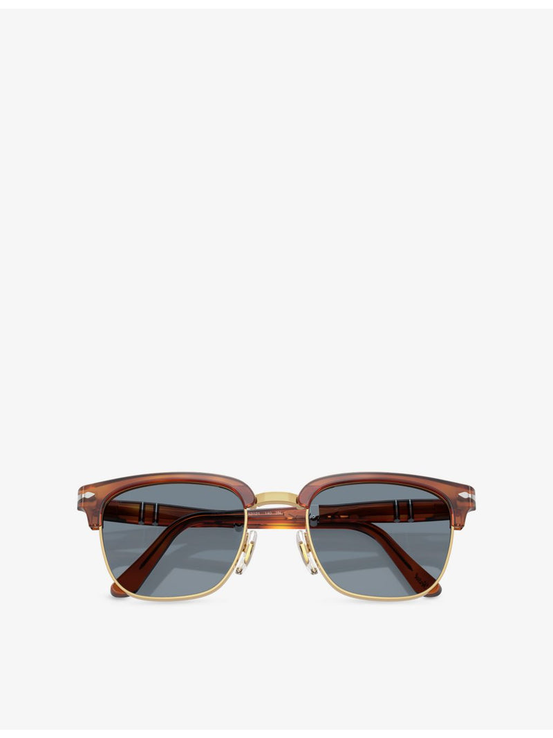 Persol PO3375S square-frame acetate sunglasses with gold hardware, UK version
