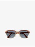 Persol PO3375S square-frame acetate sunglasses with gold hardware, UK version