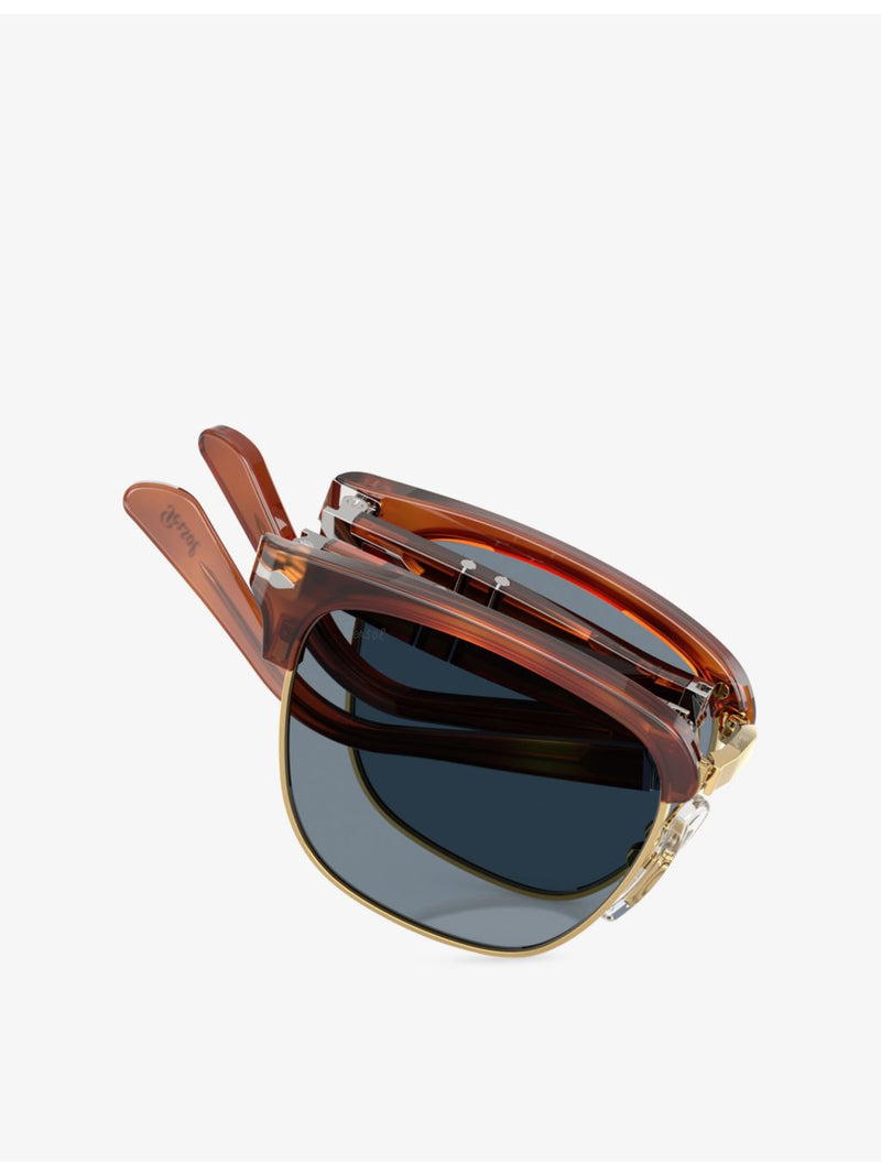 Persol PO3375S square-frame acetate sunglasses with gold hardware, UK version