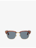 Persol PO3375S square-frame acetate sunglasses with gold hardware, UK version
