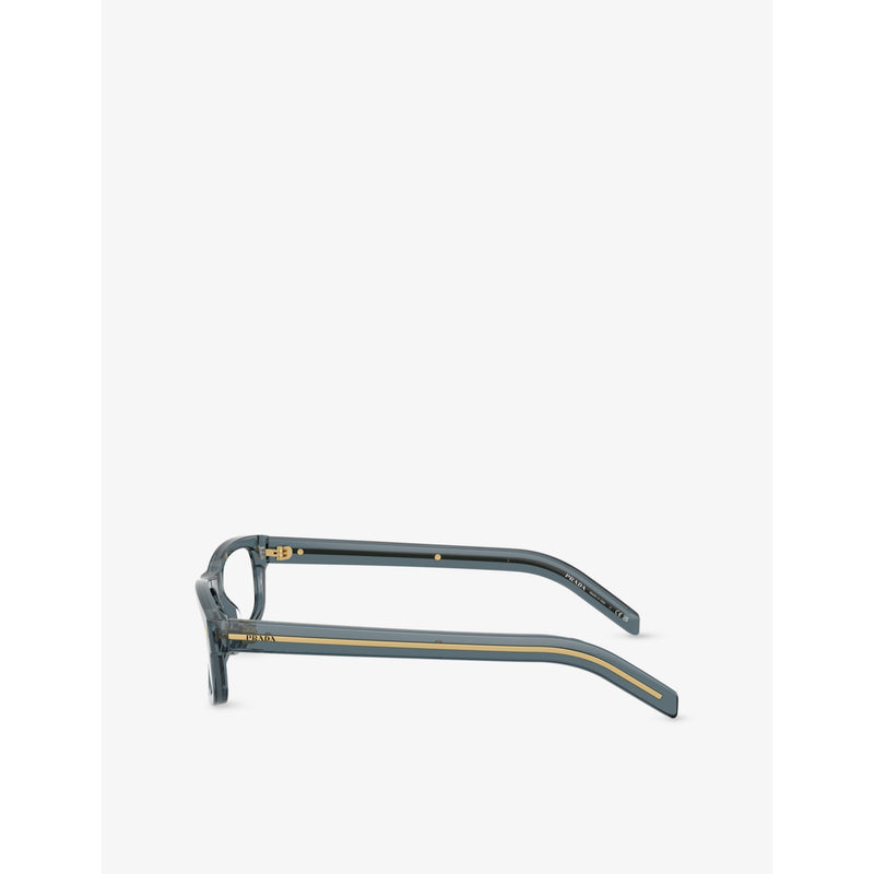 Prada rectangle-frame acetate glasses PR B02V, UK version