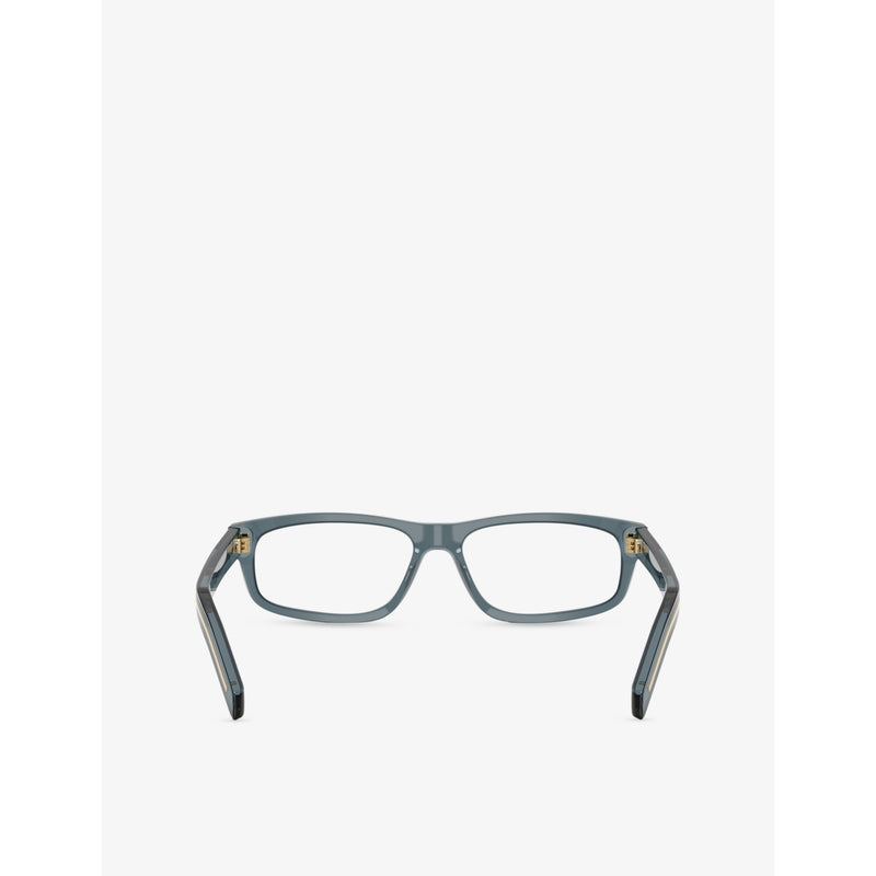 Prada rectangle-frame acetate glasses PR B02V, UK version