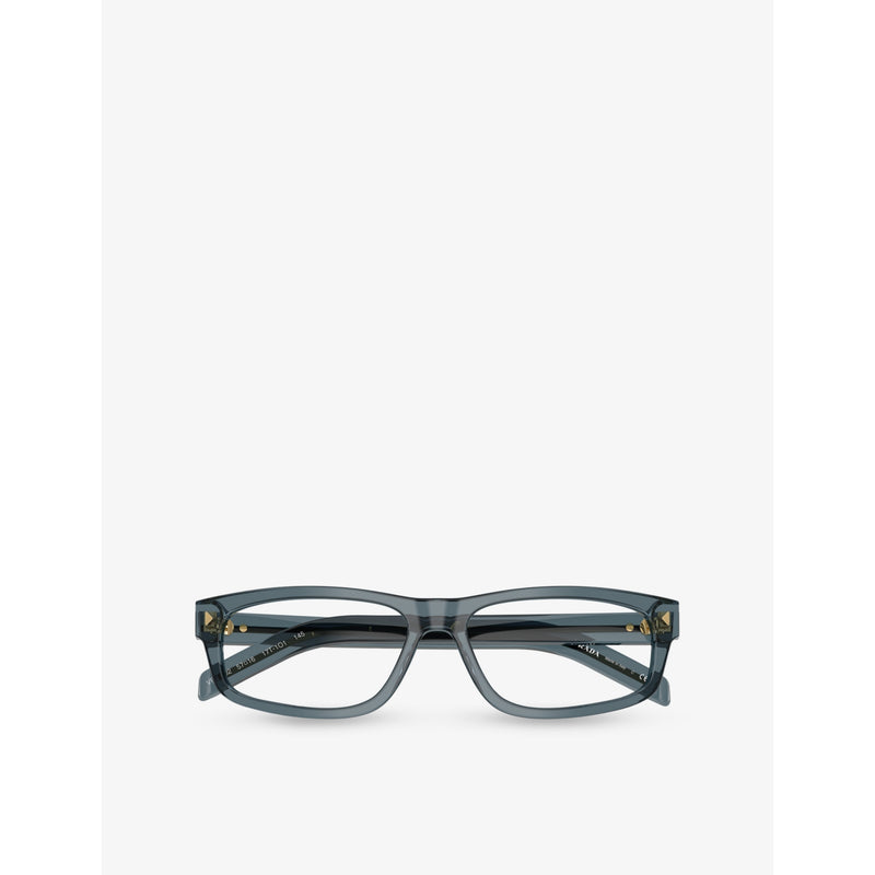 Prada rectangle-frame acetate glasses PR B02V, UK version
