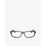 Prada rectangle-frame acetate glasses PR B02V, UK version