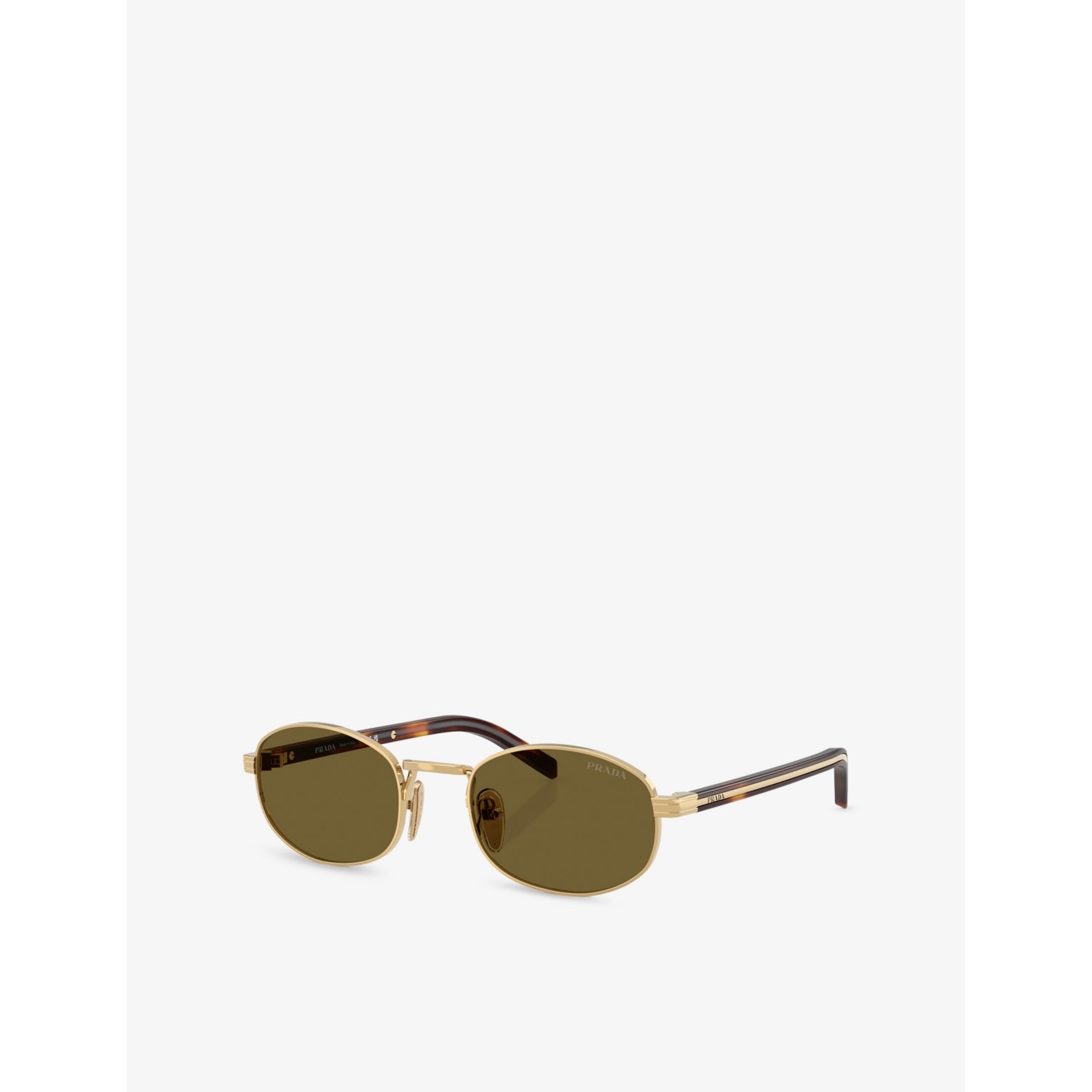Prada oval-frame steel sunglasses - British brand