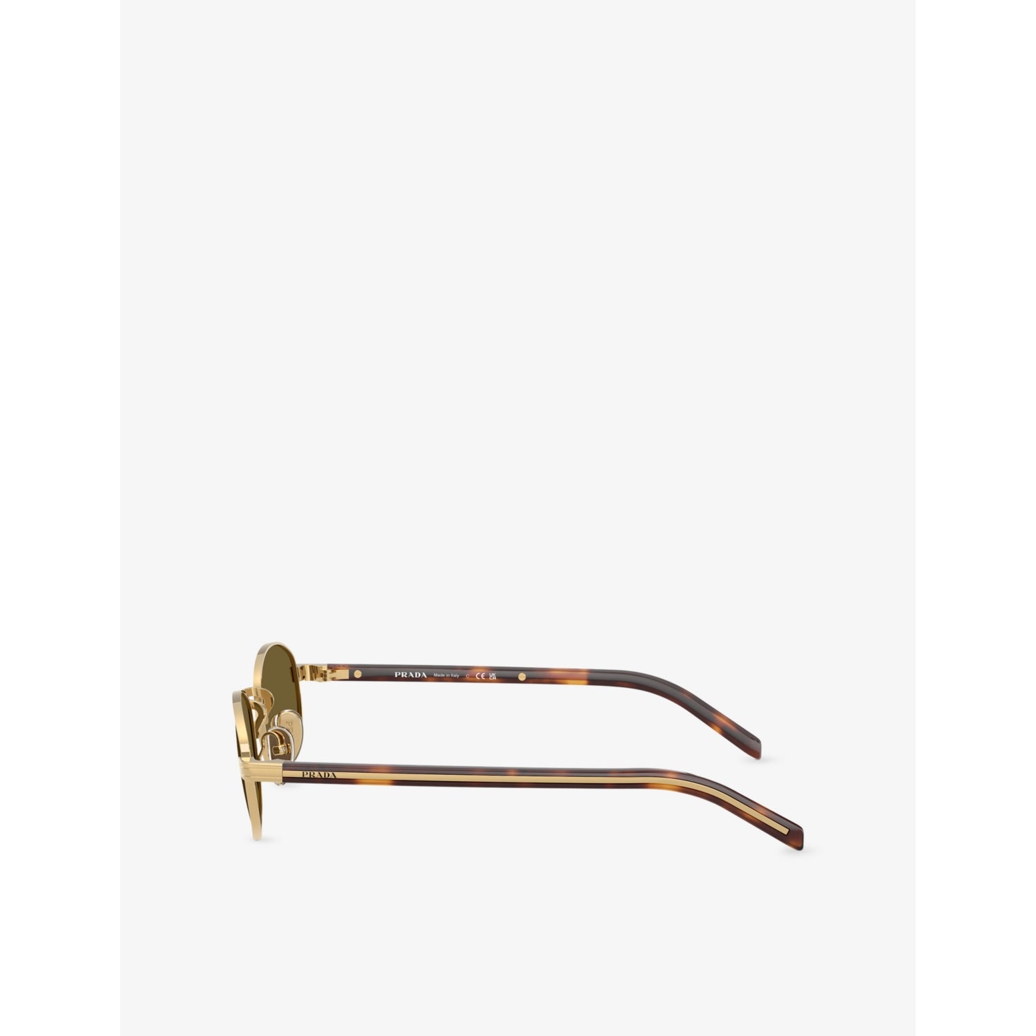 Prada oval-frame steel sunglasses - British brand