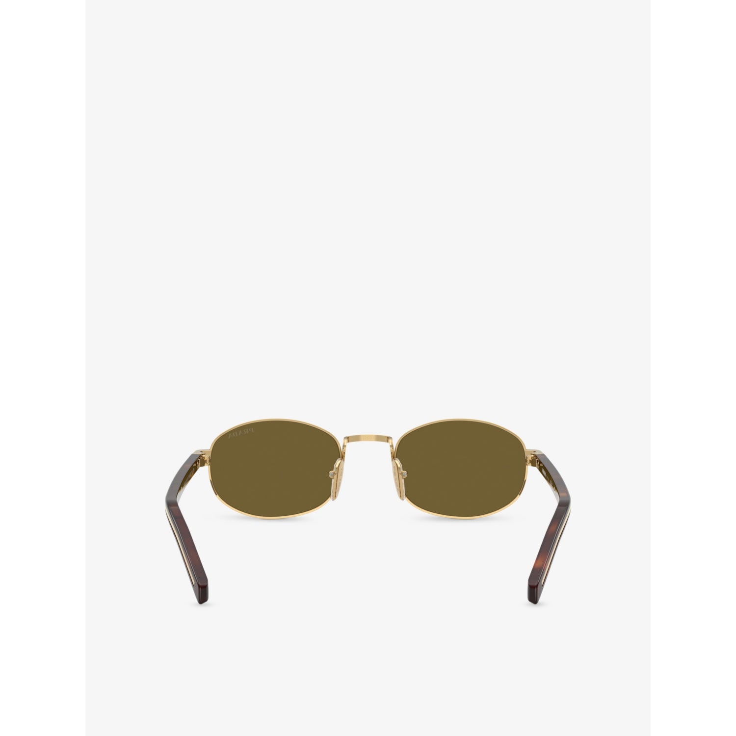 Prada oval-frame steel sunglasses - British brand