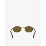 Prada oval-frame steel sunglasses - British brand