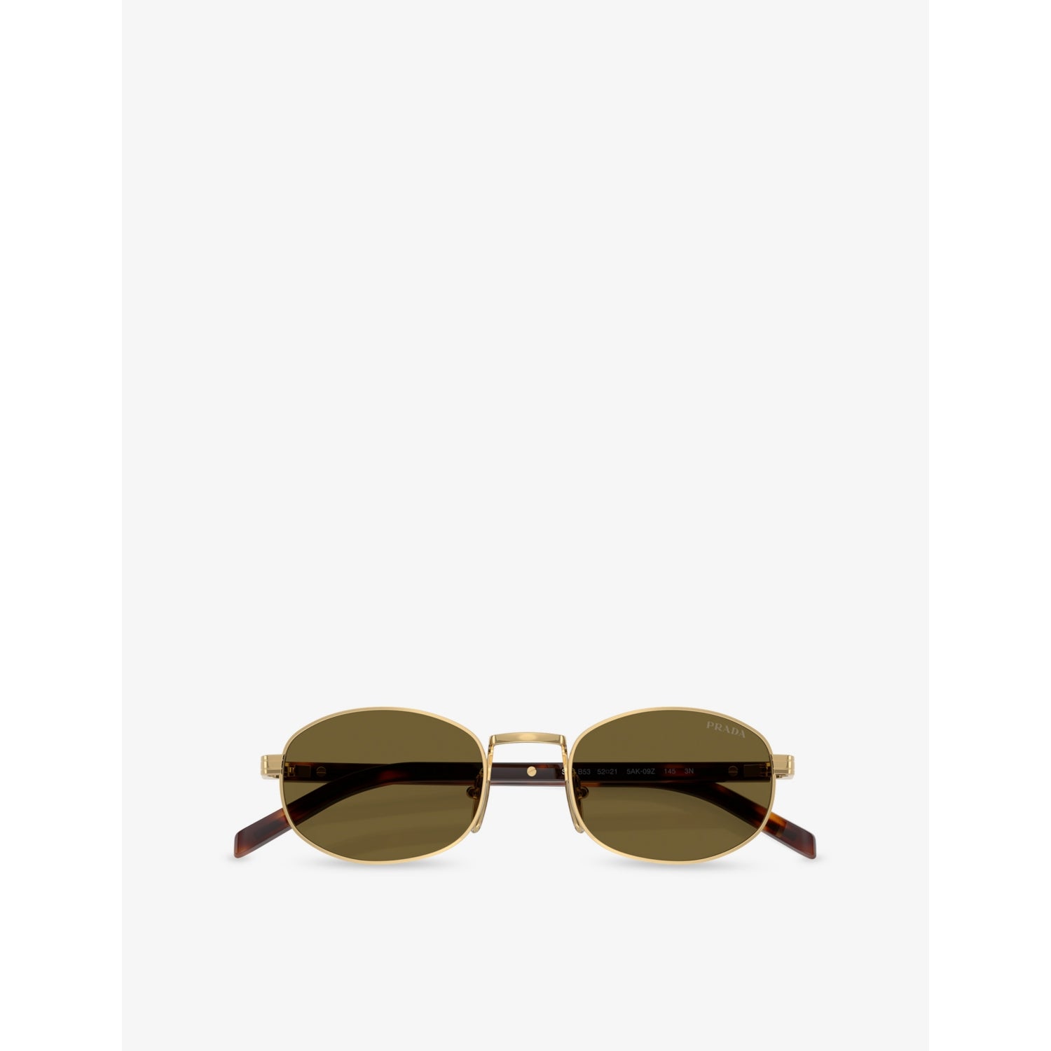 Prada oval-frame steel sunglasses - British brand