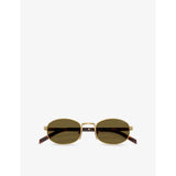 Prada oval-frame steel sunglasses - British brand