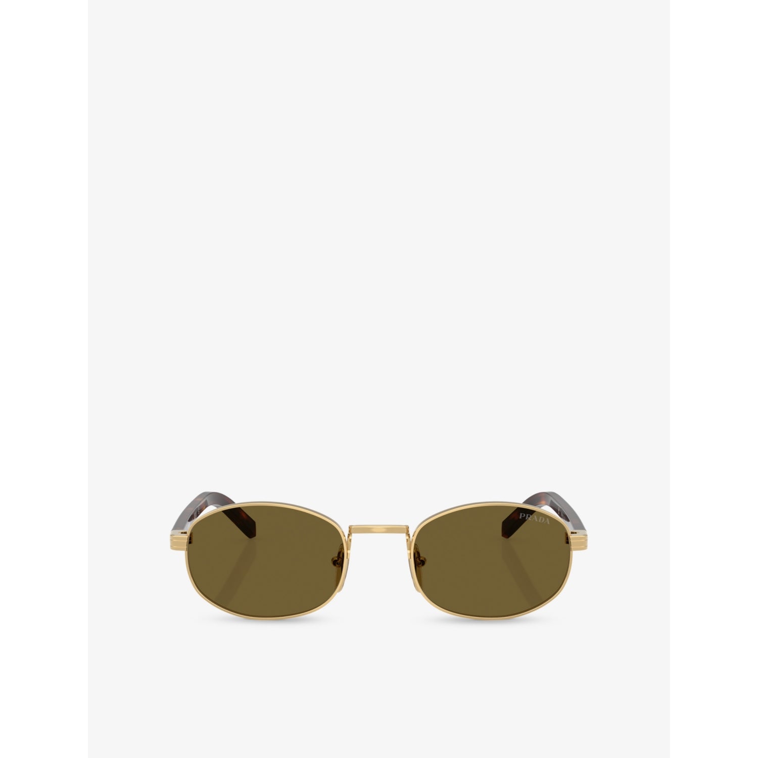 Prada oval-frame steel sunglasses - British brand