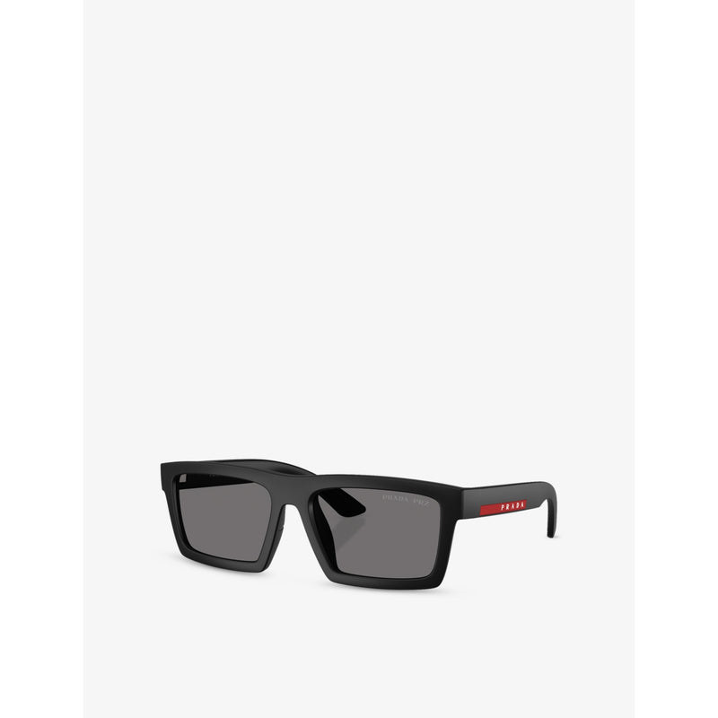Prada PS A07S polarised rectangle-frame acetate sunglasses (British brand)