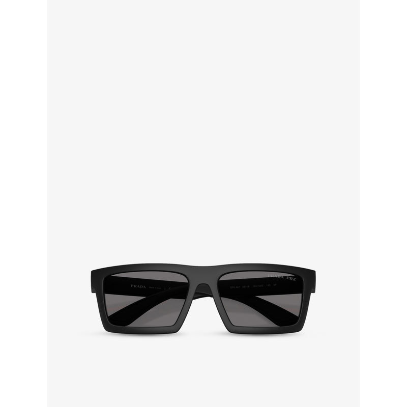 Prada PS A07S polarised rectangle-frame acetate sunglasses (British brand)