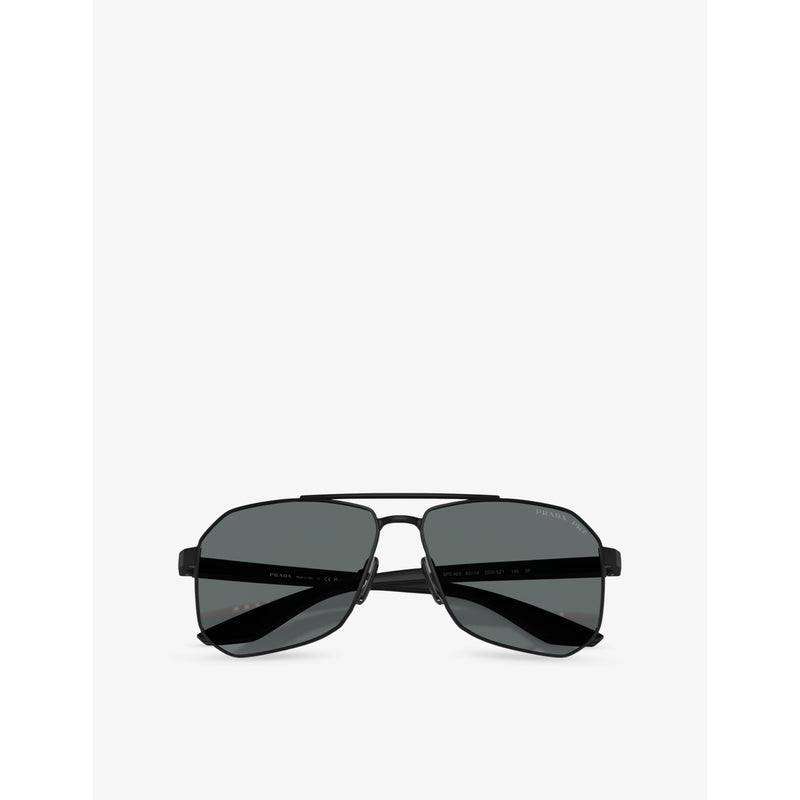 Prada Linea Rossa pilot metal sunglasses, UK version