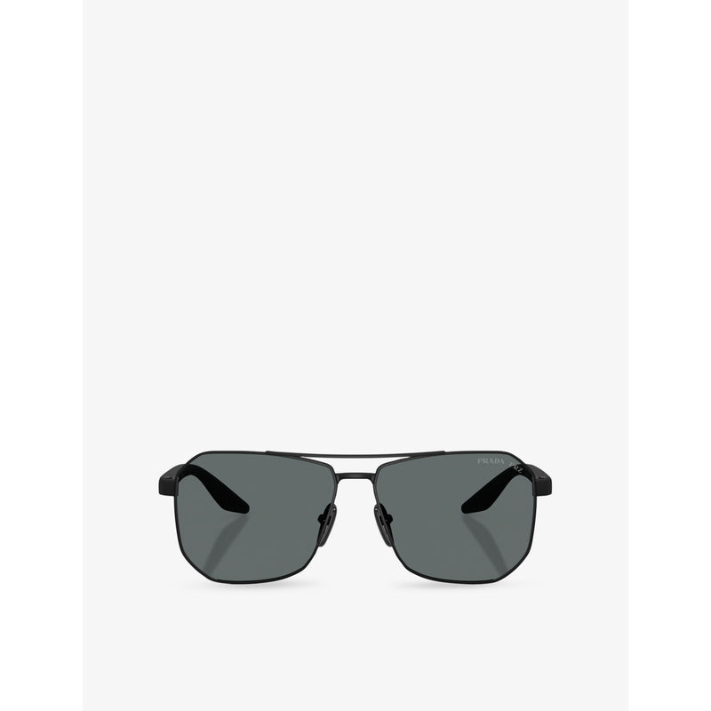Prada Linea Rossa pilot metal sunglasses, UK version