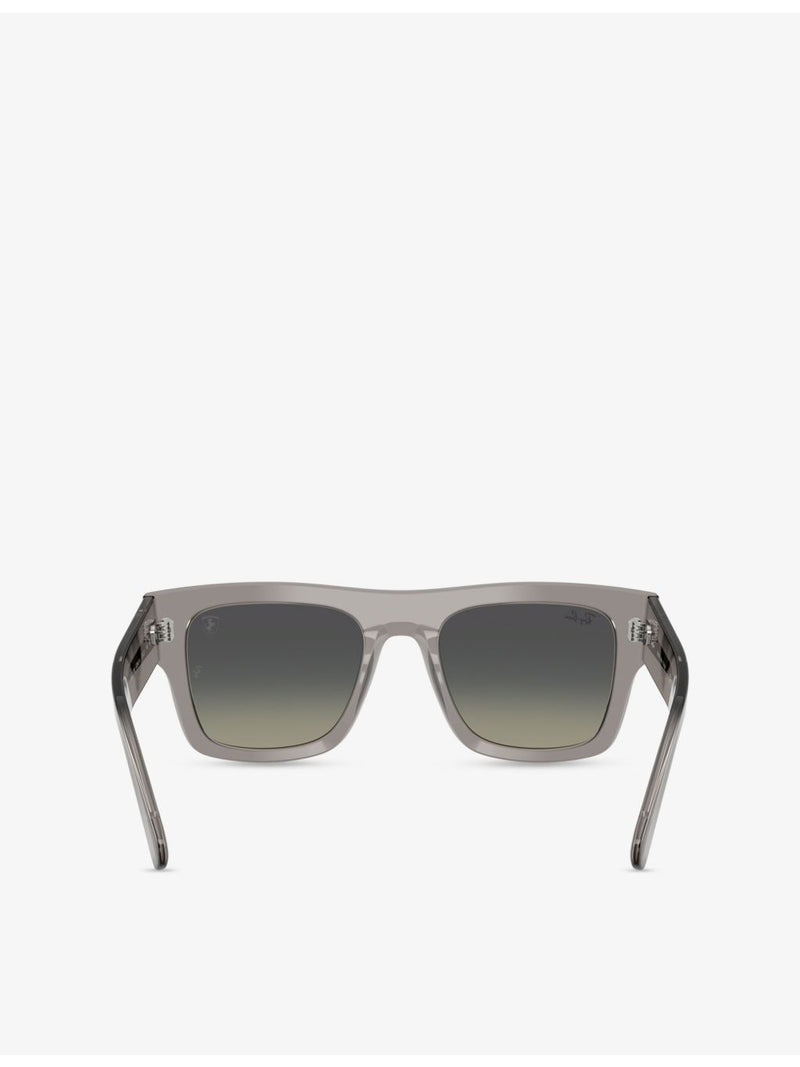 Ray-Ban RB2217M Scuderia Ferrari Collection square-frame acetate sunglasses, imported from the UK