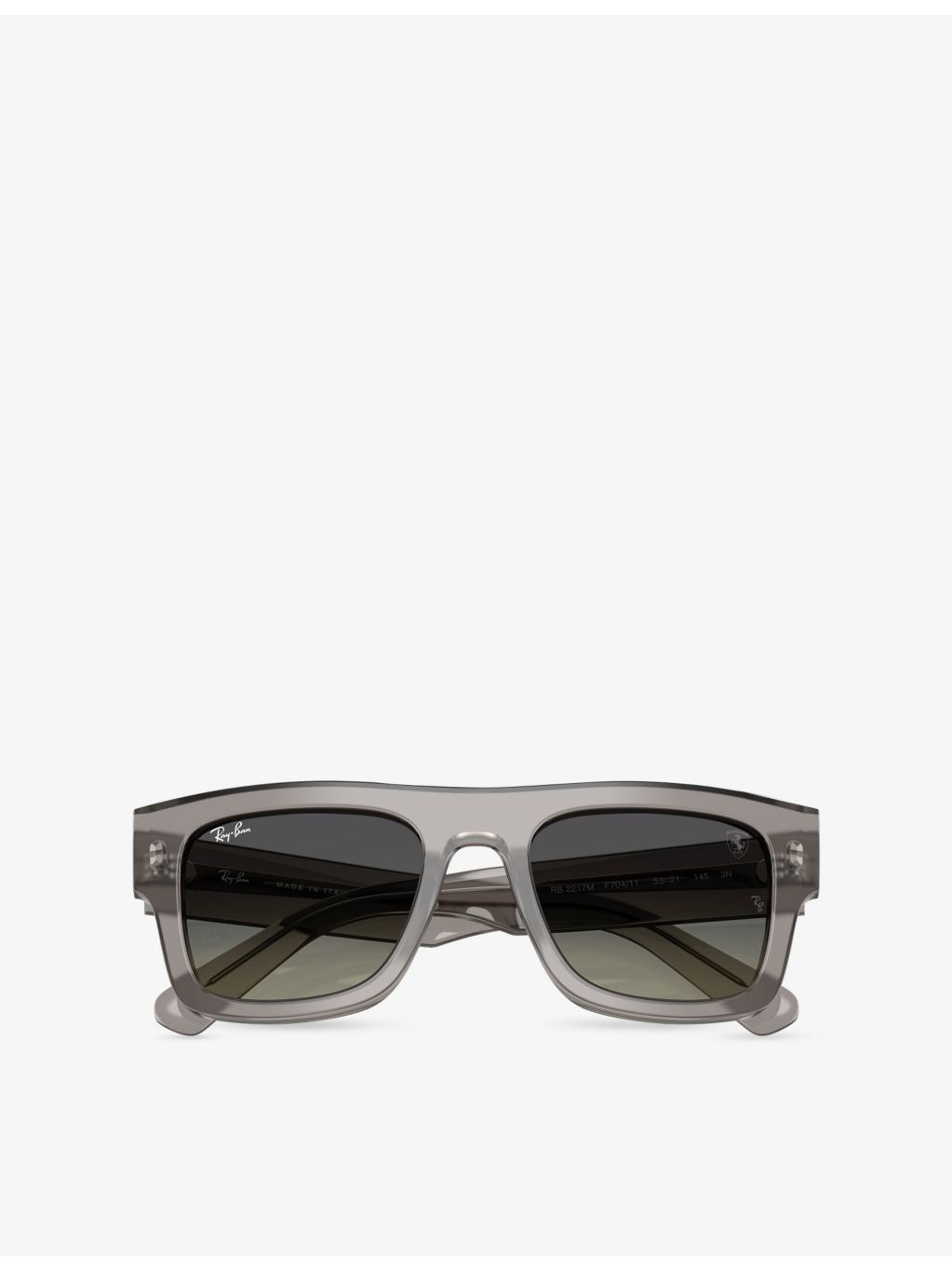Ray-Ban RB2217M Scuderia Ferrari Collection square-frame acetate sunglasses, imported from the UK