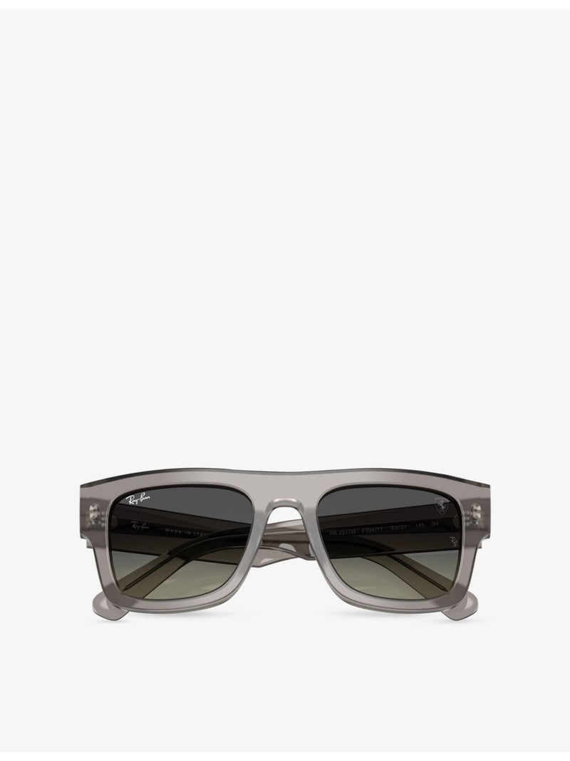 Ray-Ban RB2217M Scuderia Ferrari Collection square-frame acetate sunglasses, imported from the UK