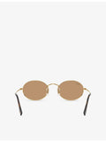 Ray-Ban oval metal sunglasses with gold-toned hardware, imported from the UK