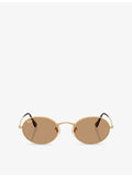 Ray-Ban oval metal sunglasses with gold-toned hardware, imported from the UK