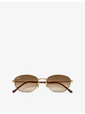 Ray-Ban RB3749 irregular-frame metal sunglasses (British brand)