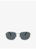 Ray-Ban RB3754 pillow-frame metal sunglasses, imported from the UK
