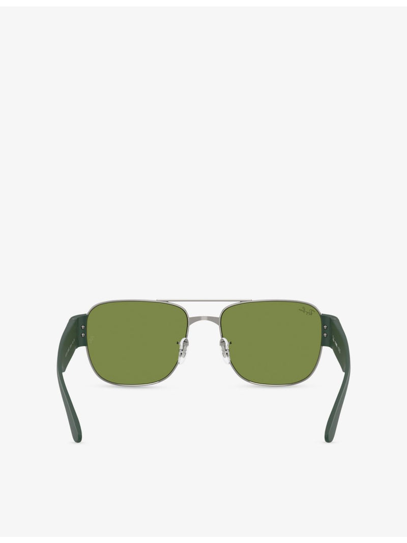 Ray-Ban RB3756 square-frame metal sunglasses 5.9cm lens, imported from the UK