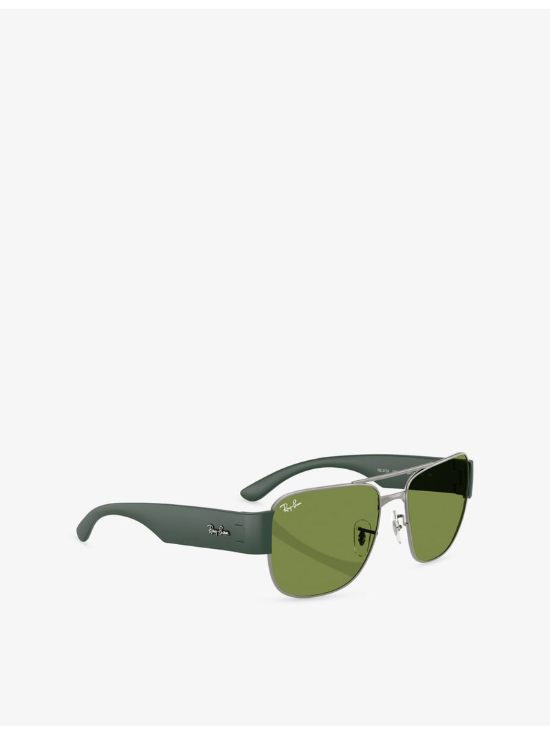 Ray-Ban RB3756 square-frame metal sunglasses 5.9cm lens, imported from the UK