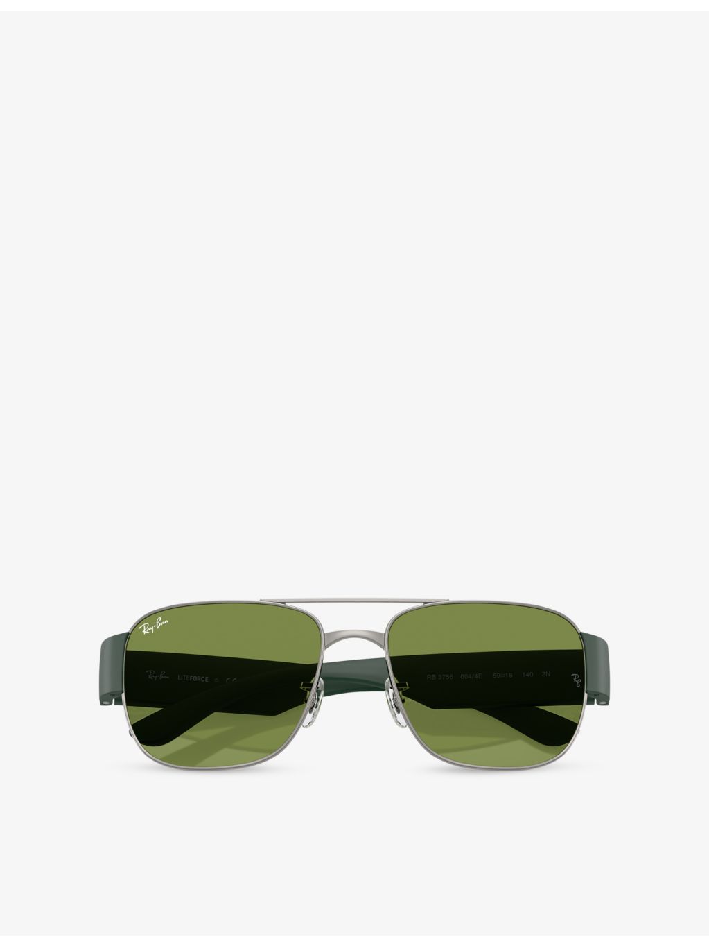 Ray-Ban RB3756 square-frame metal sunglasses 5.9cm lens, imported from the UK