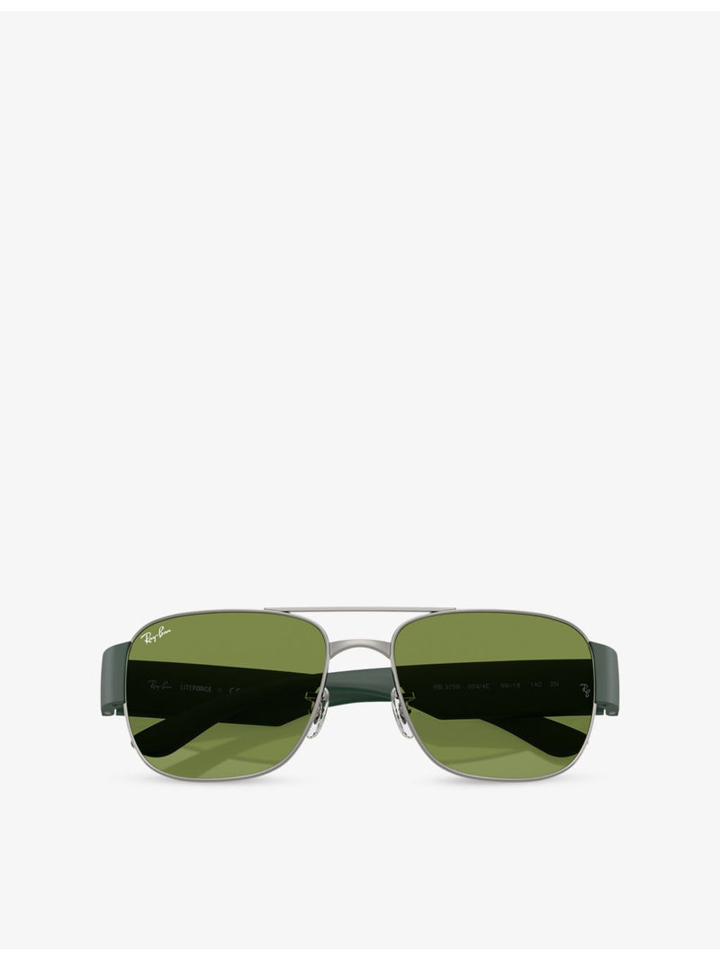 Ray-Ban RB3756 square-frame metal sunglasses 5.9cm lens, imported from the UK