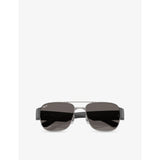 Ray-Ban RB3756 square-frame metal sunglasses with UV lenses, imported from the UK