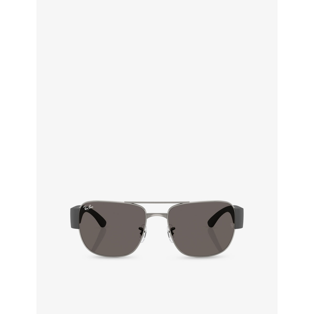 Ray-Ban RB3756 square-frame metal sunglasses with UV lenses, imported from the UK