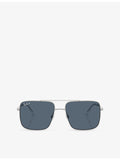 Ray-Ban RB3758 square-frame sunglasses 5.4cm lens width, imported from the UK