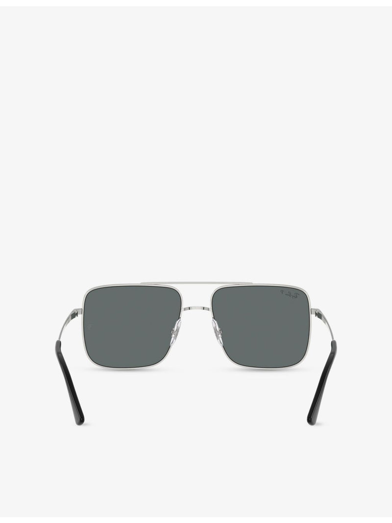 Ray-Ban RB3758 square-frame metal sunglasses (British brand)