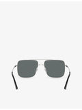 Ray-Ban RB3758 square-frame metal sunglasses (British brand)