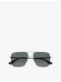 Ray-Ban RB3758 square-frame metal sunglasses (British brand)