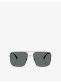 Ray-Ban RB3758 square-frame metal sunglasses (British brand)