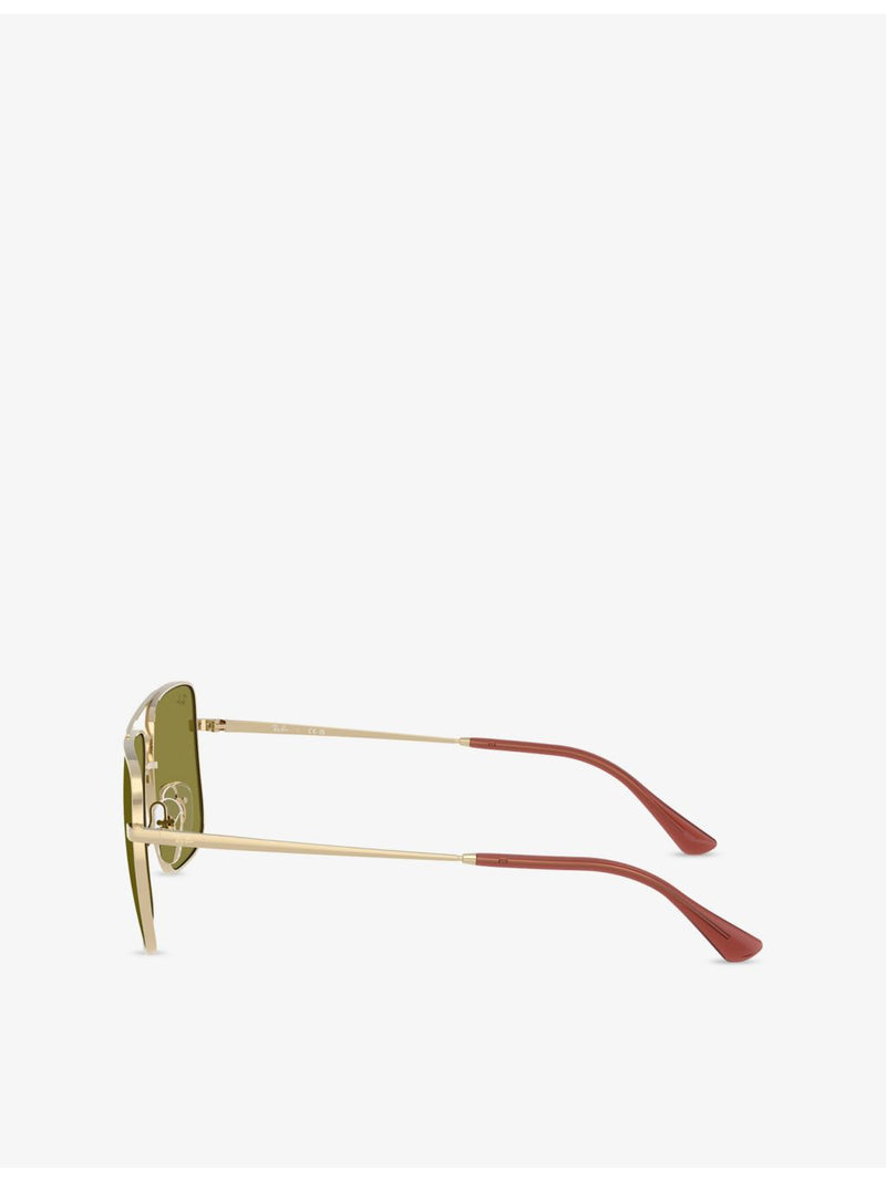 Ray-Ban RB3758 Ari square-frame metal sunglasses - British product