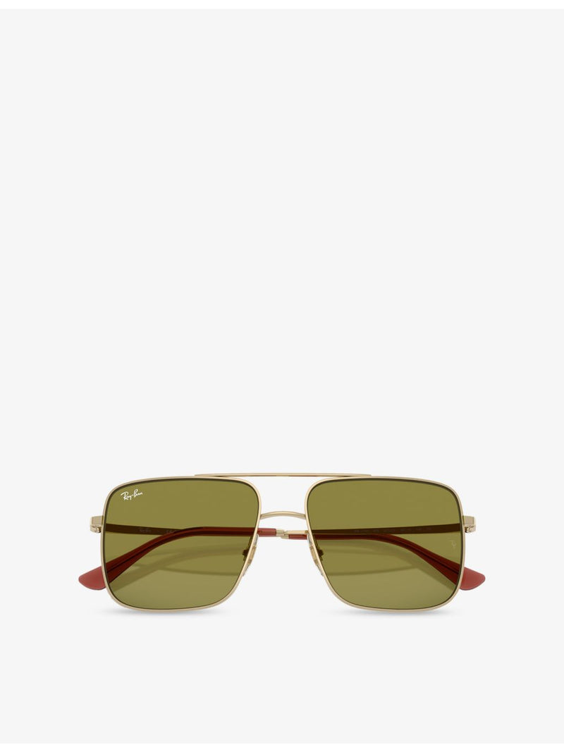 Ray-Ban RB3758 Ari square-frame metal sunglasses - British product