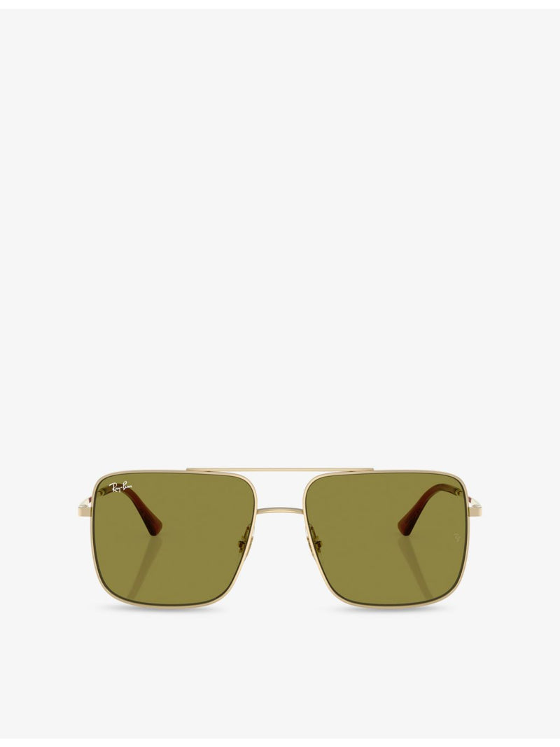 Ray-Ban RB3758 Ari square-frame metal sunglasses - British product