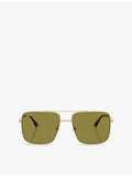 Ray-Ban RB3758 Ari square-frame metal sunglasses - British product