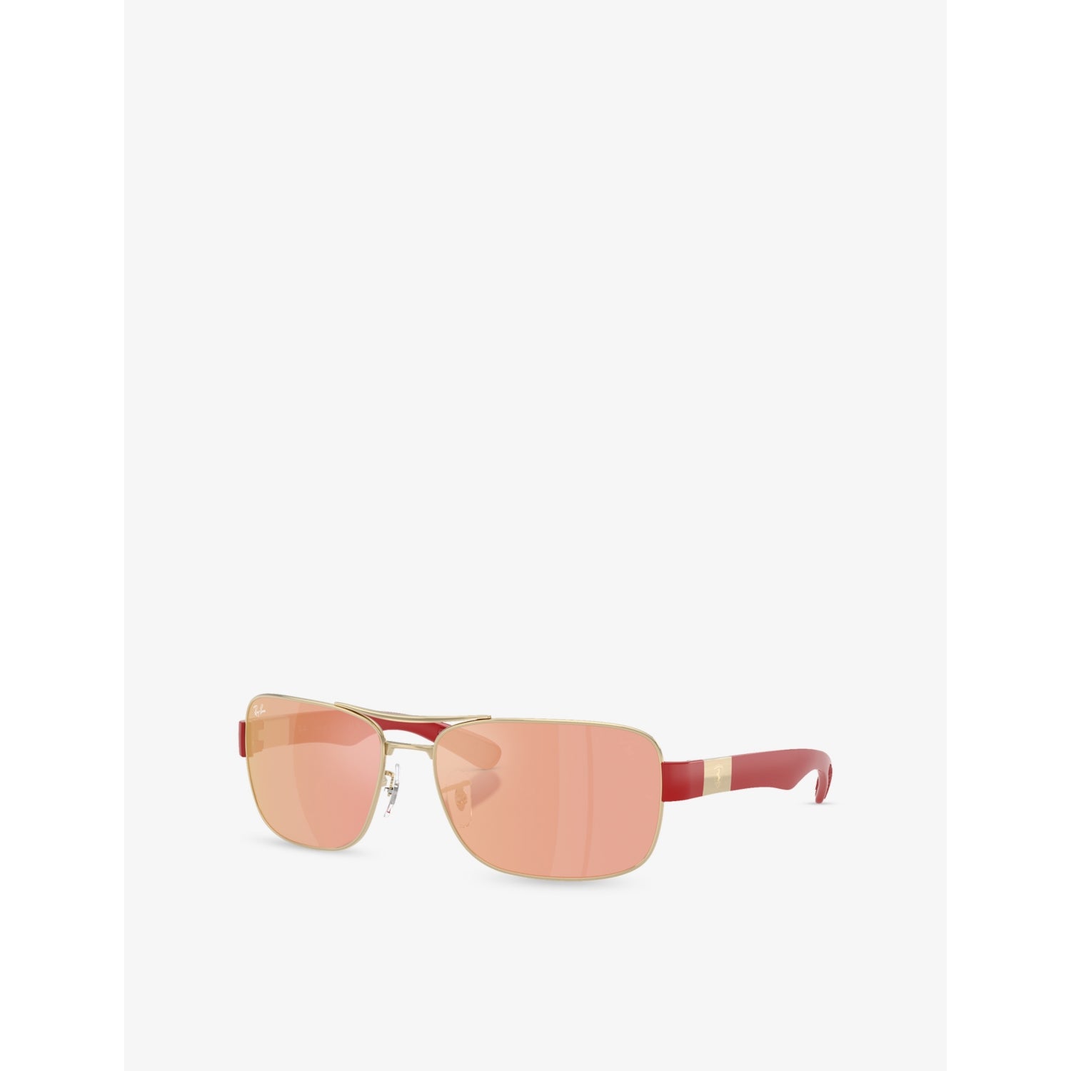 Ray-Ban RB3763M Scuderia Ferrari square-frame metal sunglasses, imported from the UK