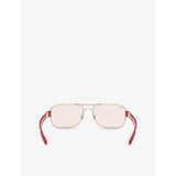 Ray-Ban RB3763M Scuderia Ferrari square-frame metal sunglasses, imported from the UK