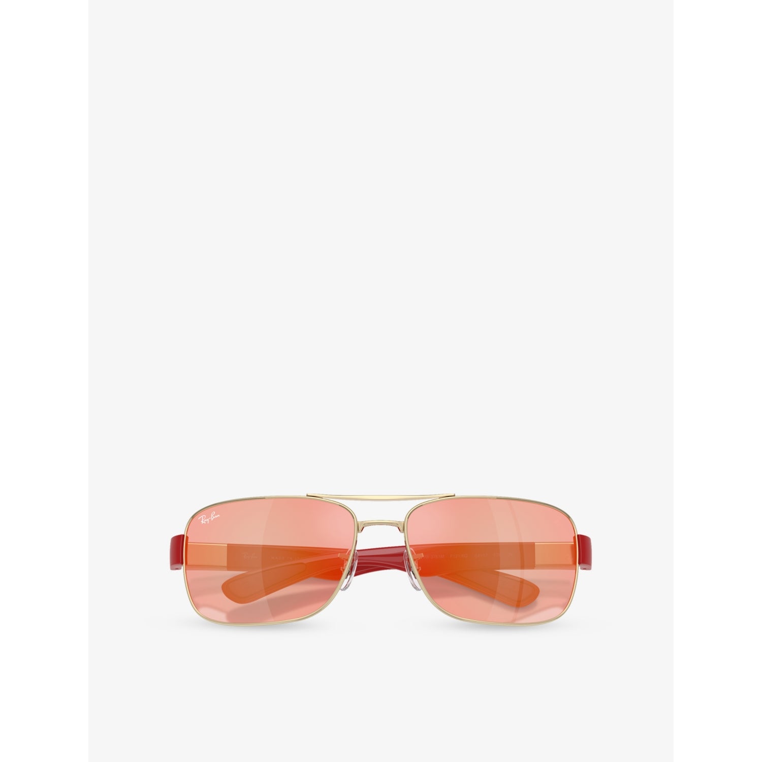 Ray-Ban RB3763M Scuderia Ferrari square-frame metal sunglasses, imported from the UK