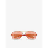 Ray-Ban RB3763M Scuderia Ferrari square-frame metal sunglasses, imported from the UK