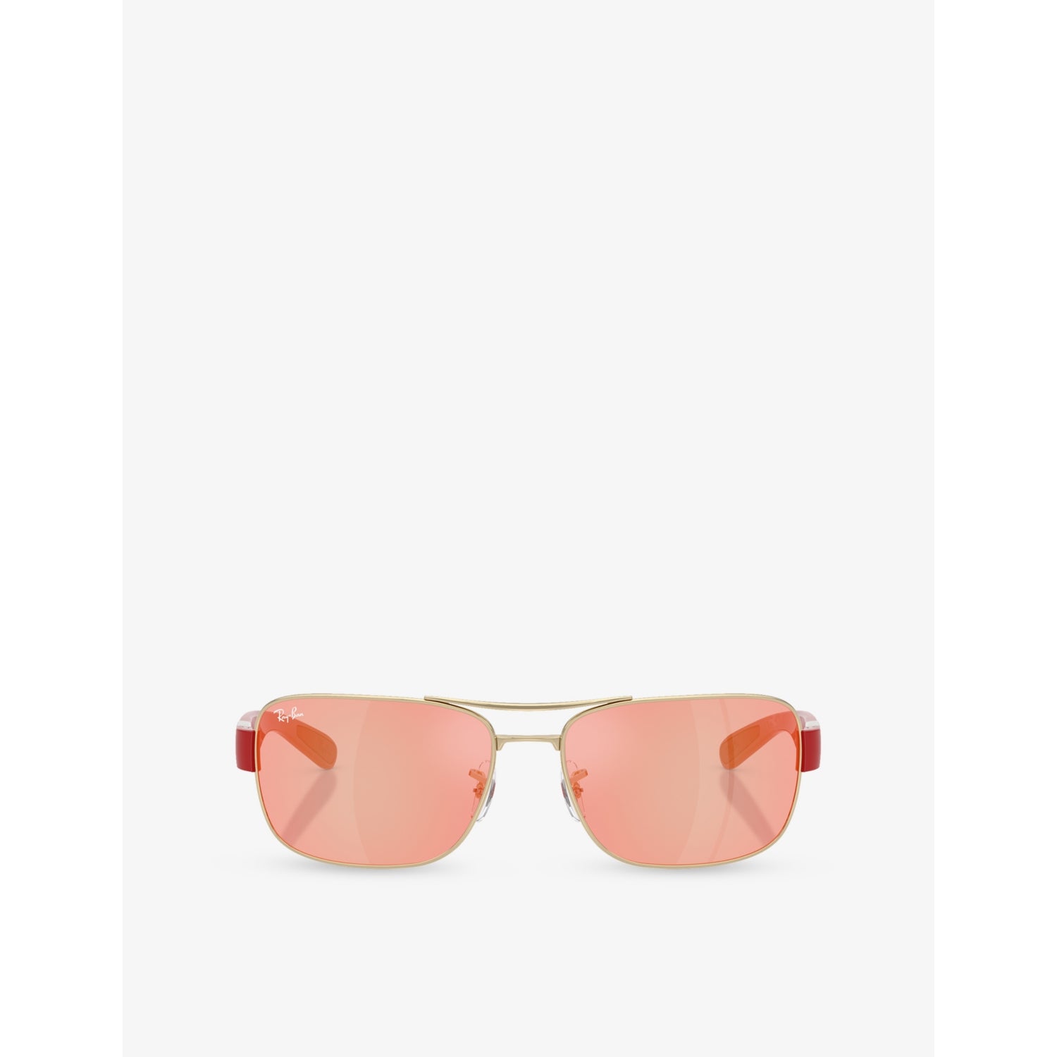 Ray-Ban RB3763M Scuderia Ferrari square-frame metal sunglasses, imported from the UK